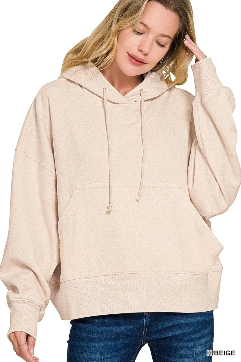 Oversized Fleece Kangaroo Pocket Hoodie