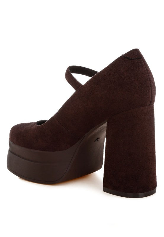 Kenny Chunky Dual Buckle Strap Heels