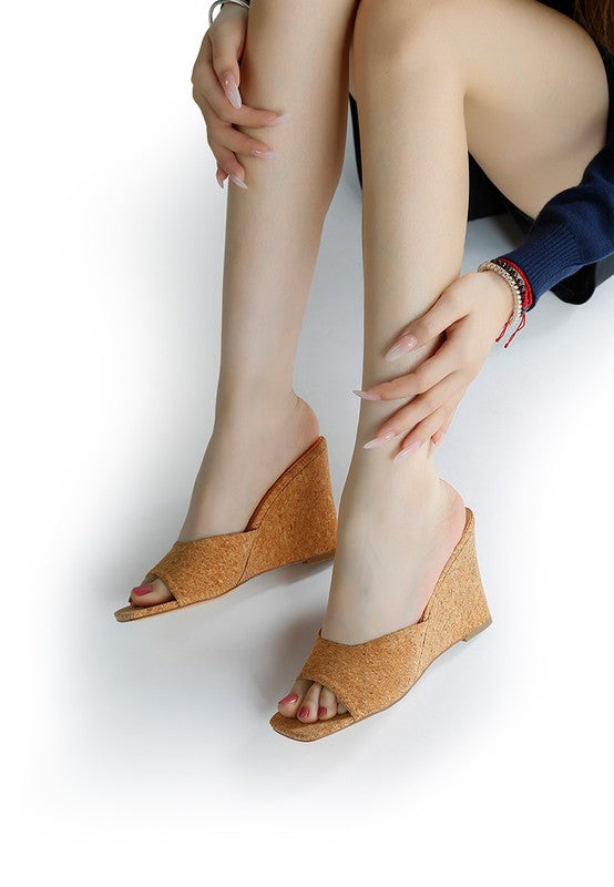 Shiloy Cork Wedge Sandals