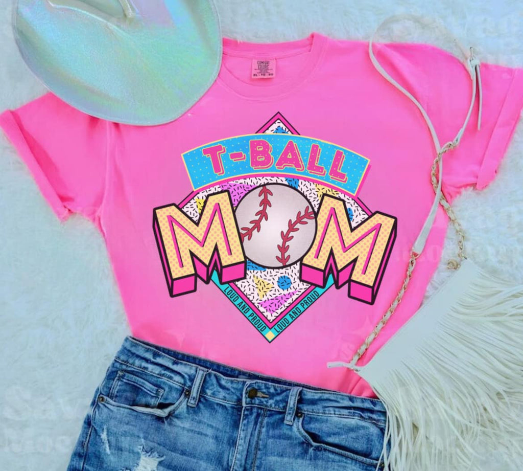 TBall Mom Comfort Colors Graphic Tee