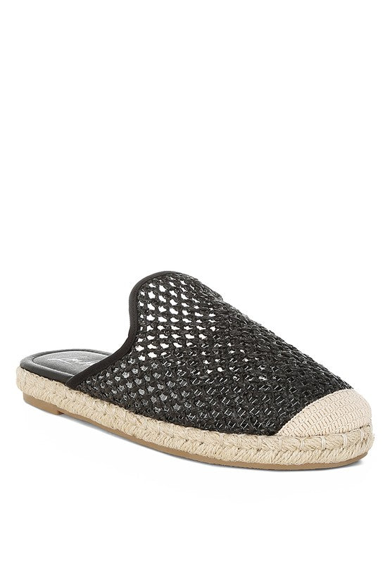 Nongai Raffia Espadrilles Mules