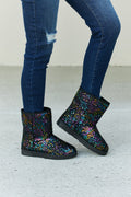 Multicolored Sequin Snow Boots