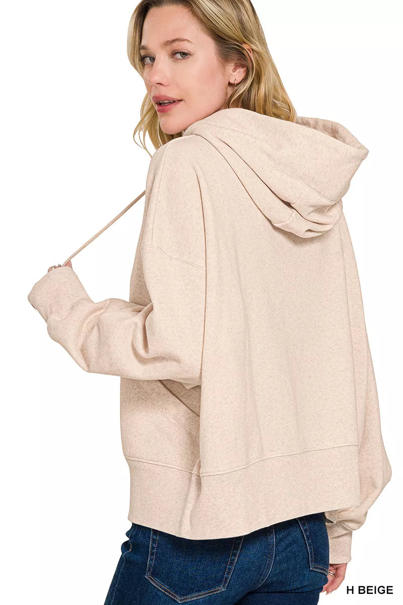 Oversized Fleece Kangaroo Pocket Hoodie