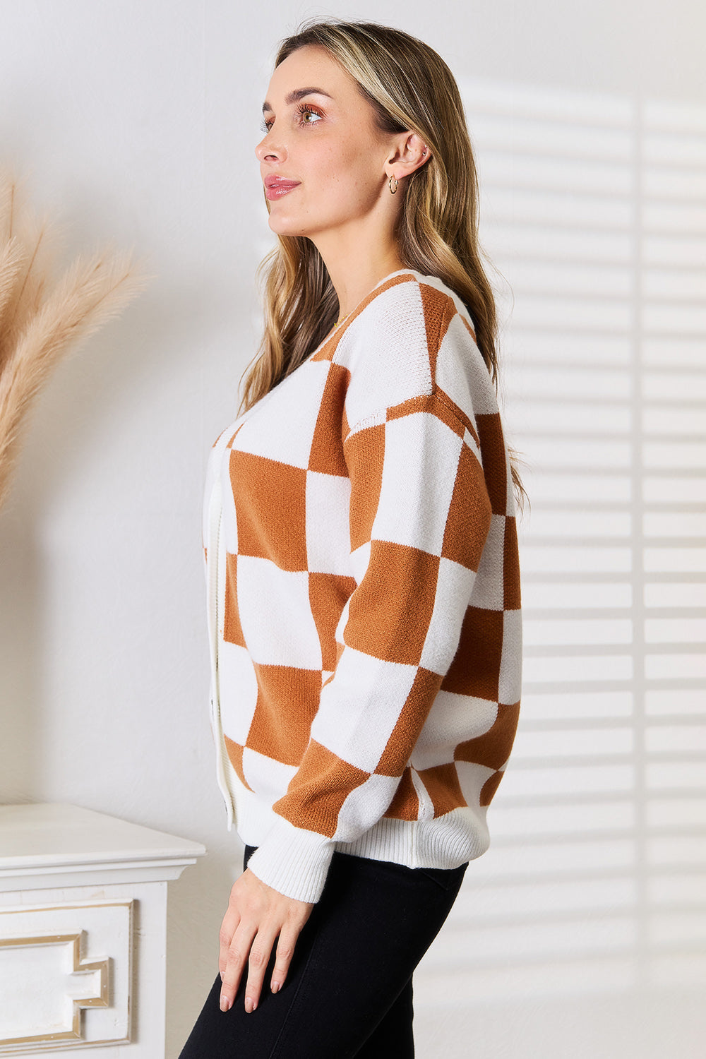 I am a Fashion Junky Double Take Button-Up V-Neck Dropped Shoulder Cardigan
