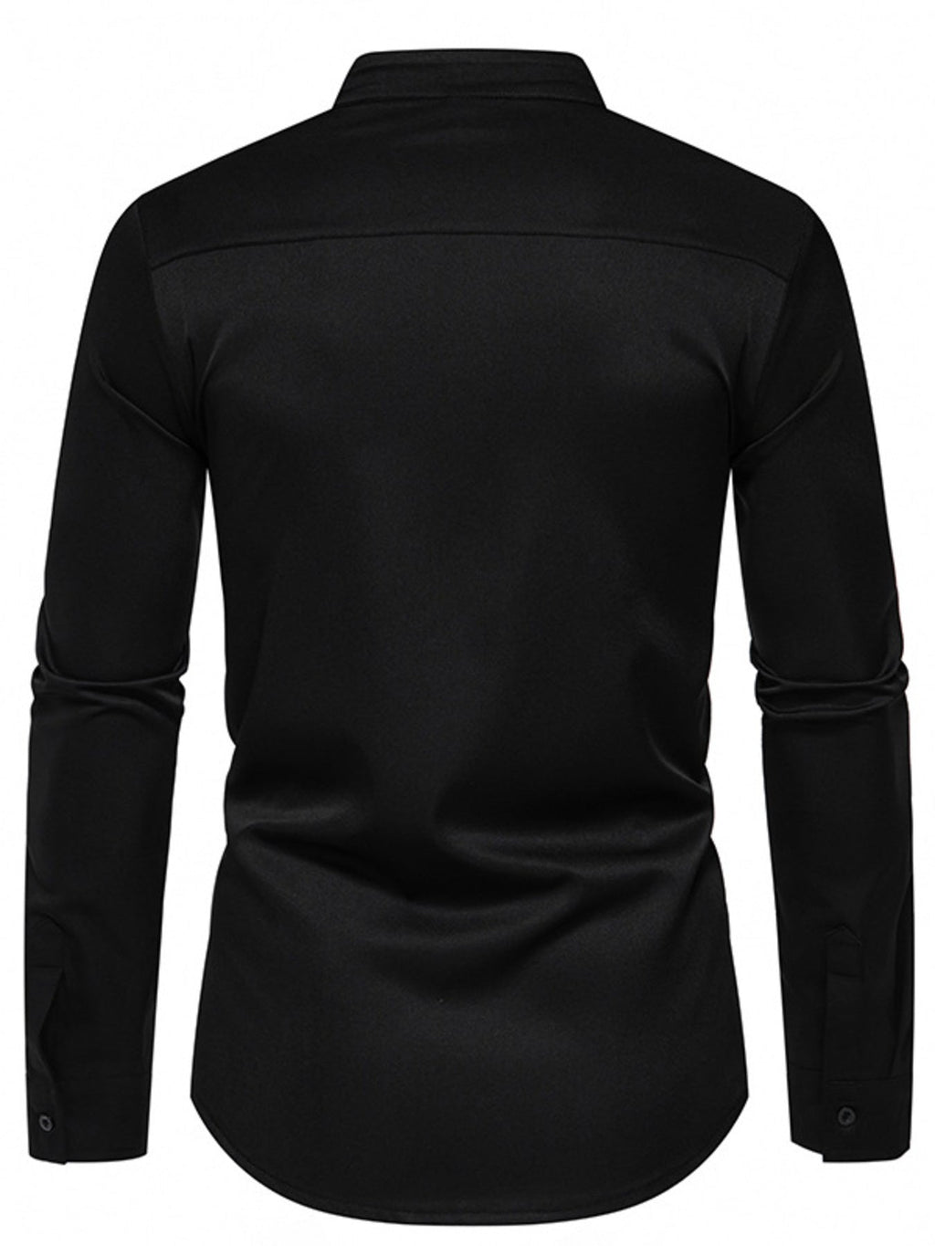Men's Geometric Print Asymmetrical Button Shirt