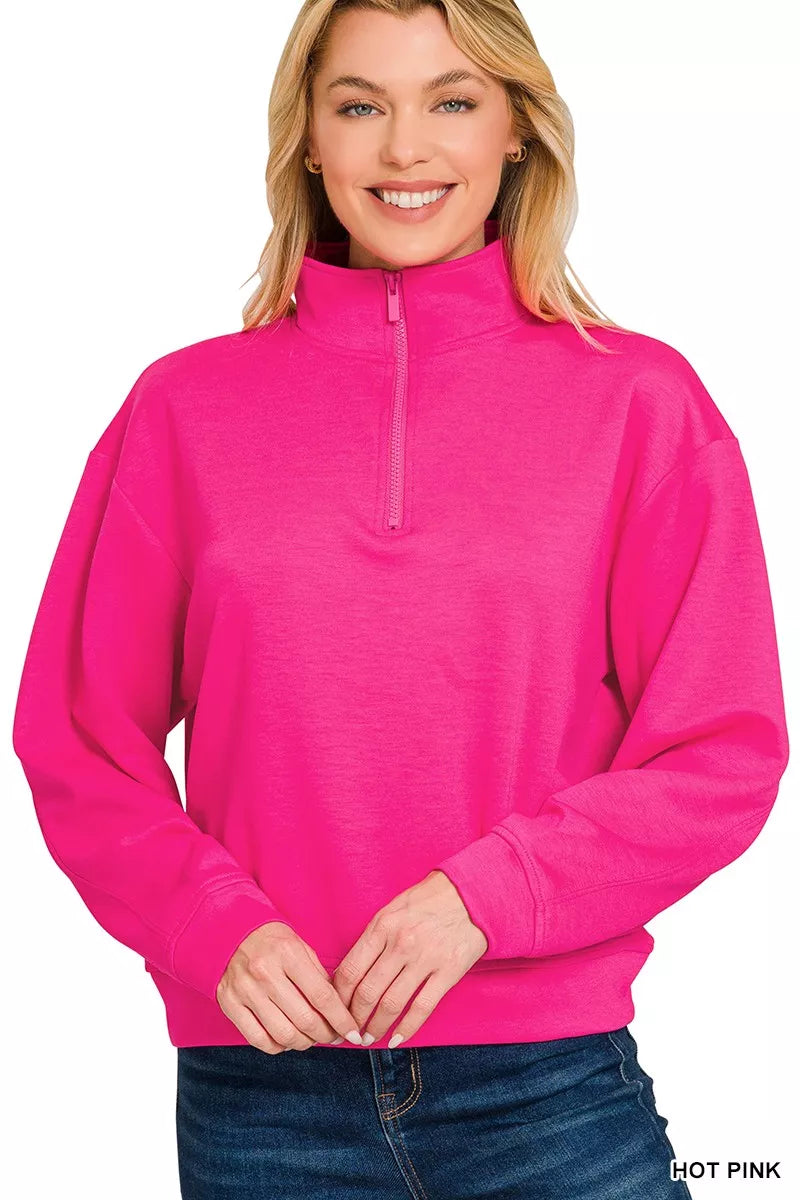 Scuba Half Zip Pullover Sweatshirt