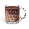 Mob Crew Engraved Glass Coffee Mug 12.25oz - Perfect for Coffee Lovers and Gift Giving