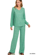 Soft Melange Long Sleeve Tee & Pants Set