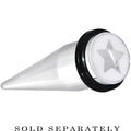 9/16 Clear White Acrylic Wish on a Star Taper