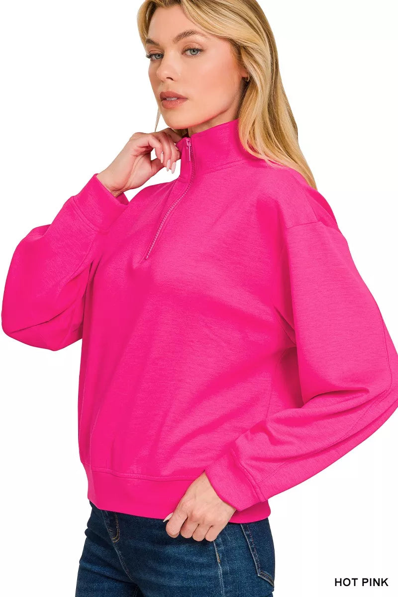 Scuba Half Zip Pullover Sweatshirt