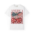 America Cherry Graphic T-Shirt | Garment-Dyed Vintage Americana Tee S–4XL