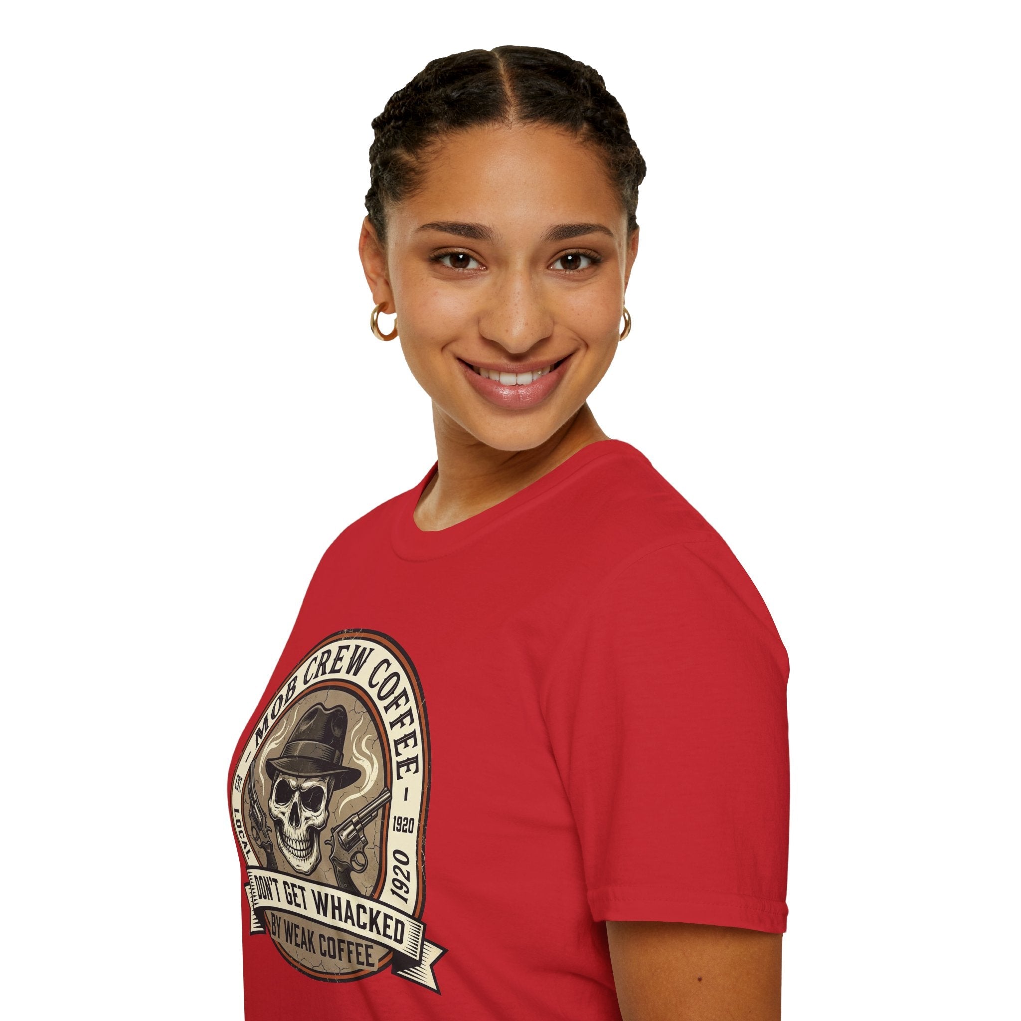 Mob Crew Don’t Get Whacked by Weak Coffee T-Shirt - Vintage Skull Roast Tee