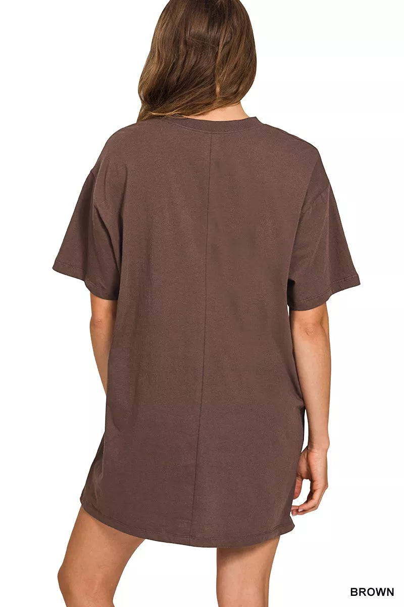 Short Sleeve Mini Tee Dress