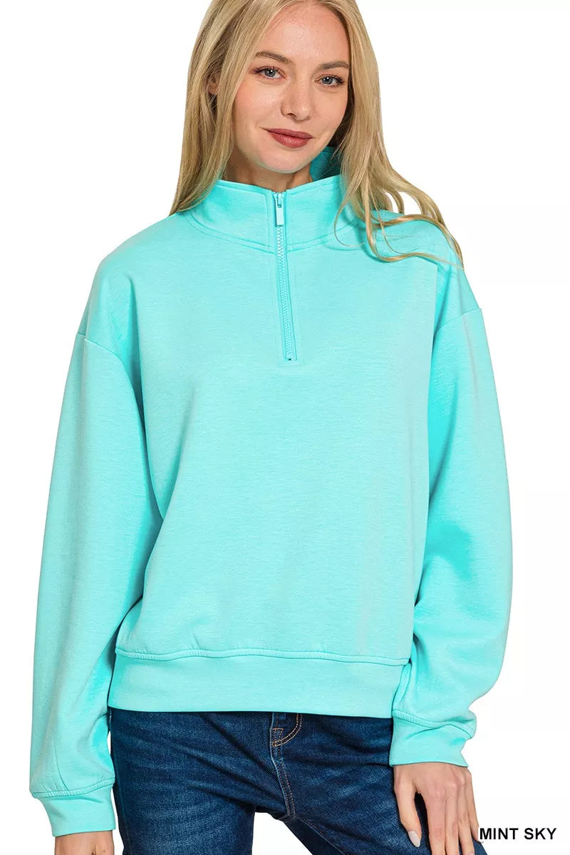 Scuba Half Zip Pullover Sweatshirt