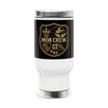 Mob Crew 4 Family Shield 14oz Stainless Travel Mug with Handle - Perfect 14oz Stainless Travel Mug for On-the-Go