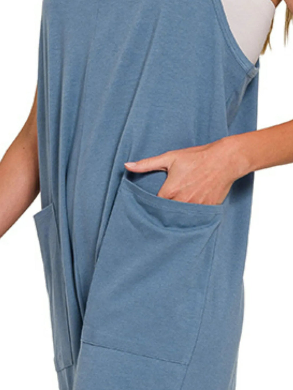 Spaghetti Strap Pocketed Jumpsuit