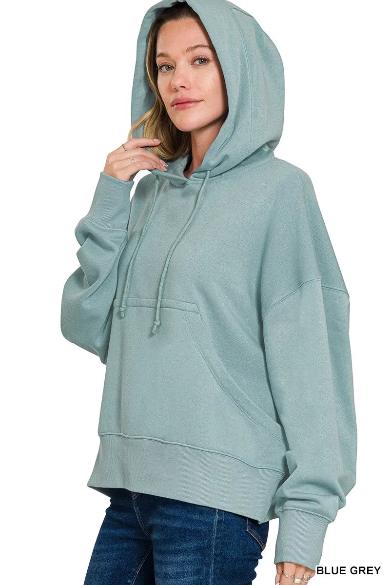 Oversized Fleece Kangaroo Pocket Hoodie