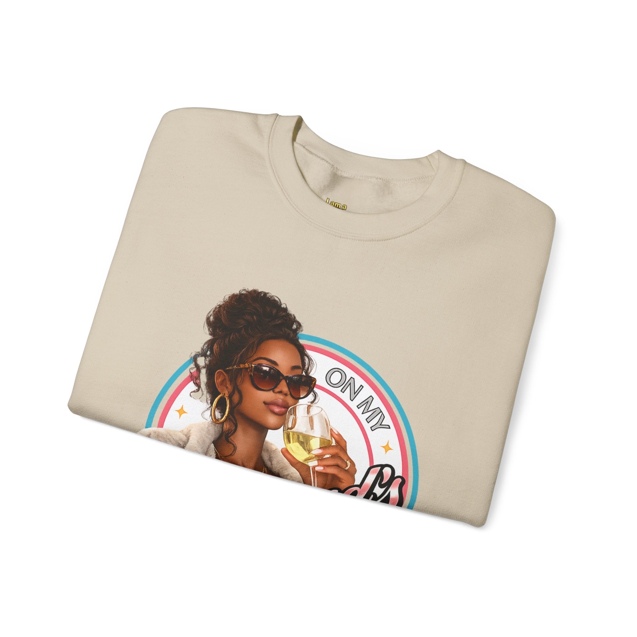 On My Husband's Last Nerve Crewneck Sweatshirt | Sassy Woman Retro Graphic