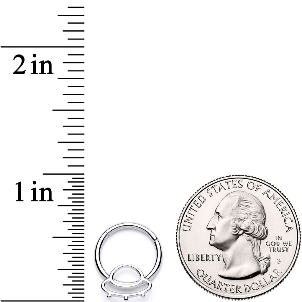 16G 3/8 Alien Spaceship Hinged Segment Ring