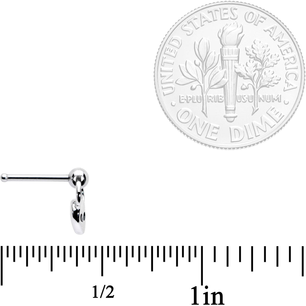 20G 1/4 Open Eyed Alien Dangle Nose Bone