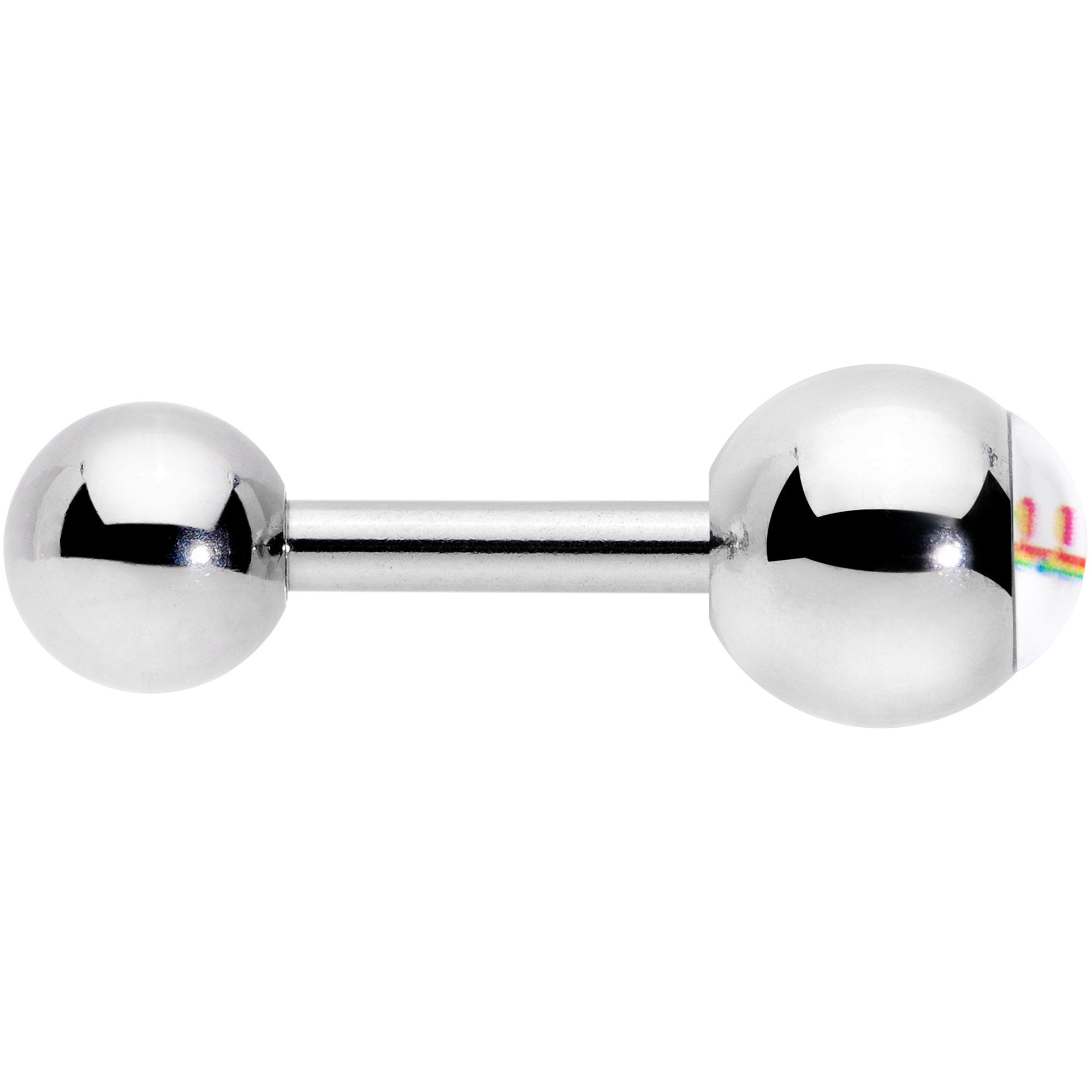 16G 1/4 Rainbow Text Gay Pride Cartilage Tragus Earring