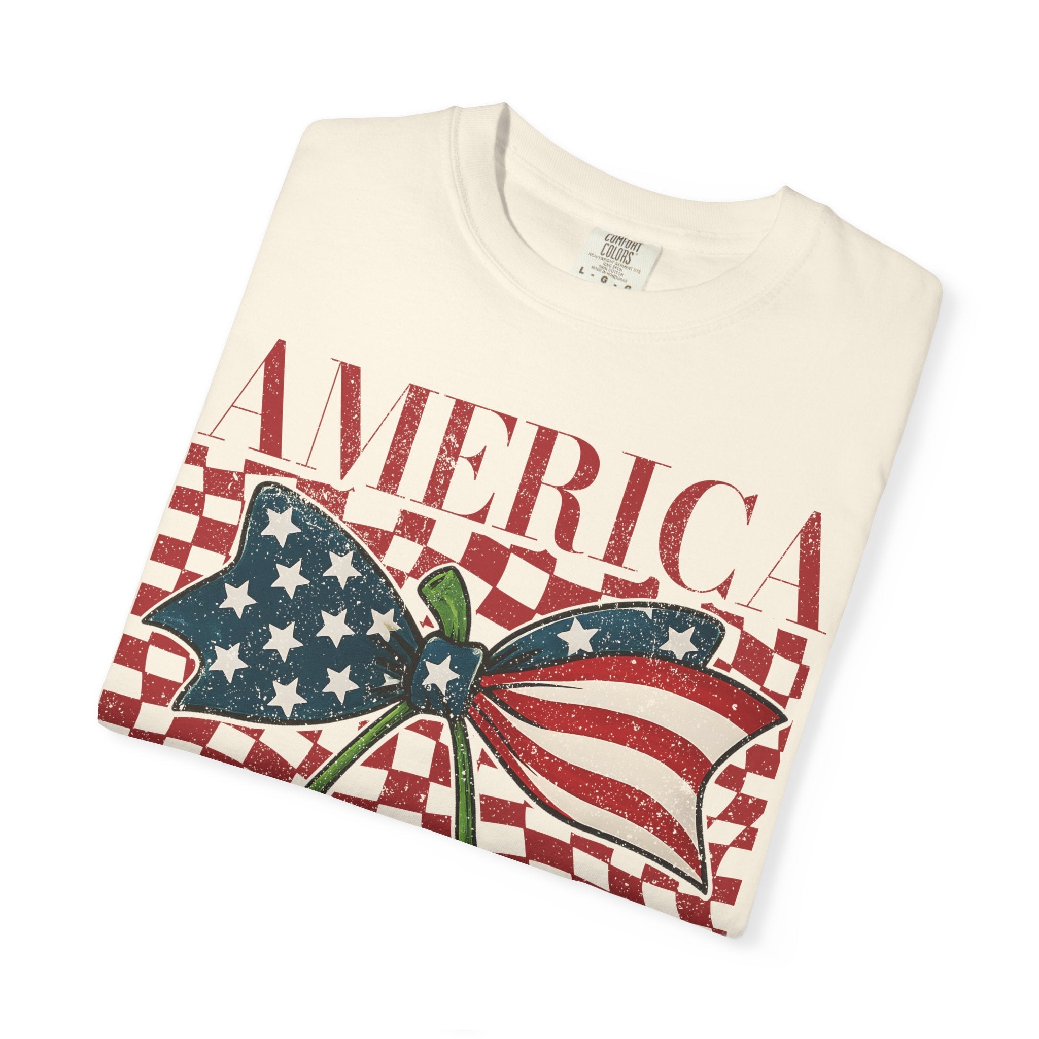 America Cherry Graphic T-Shirt | Garment-Dyed Vintage Americana Tee S–4XL