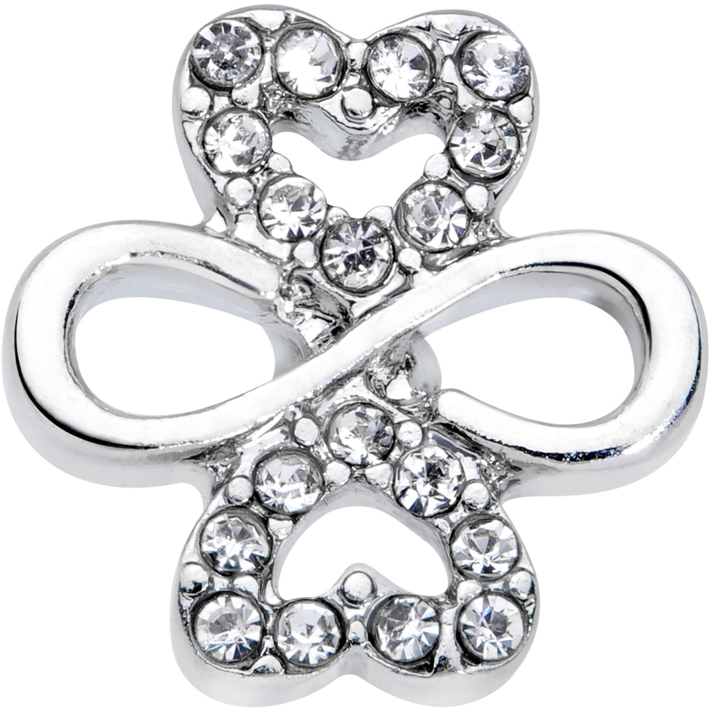 16G 1/4 Clear Gem Heart Shamrock St Patricks Day Cartilage Tragus
