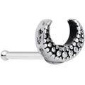 20G 5/16 Textured Crescent Moon Nose Bone
