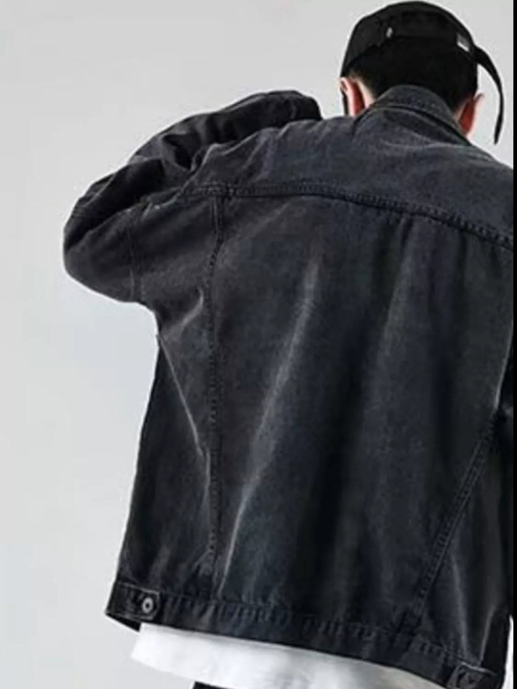 Men's Plus Size Button Up Denim Jacket