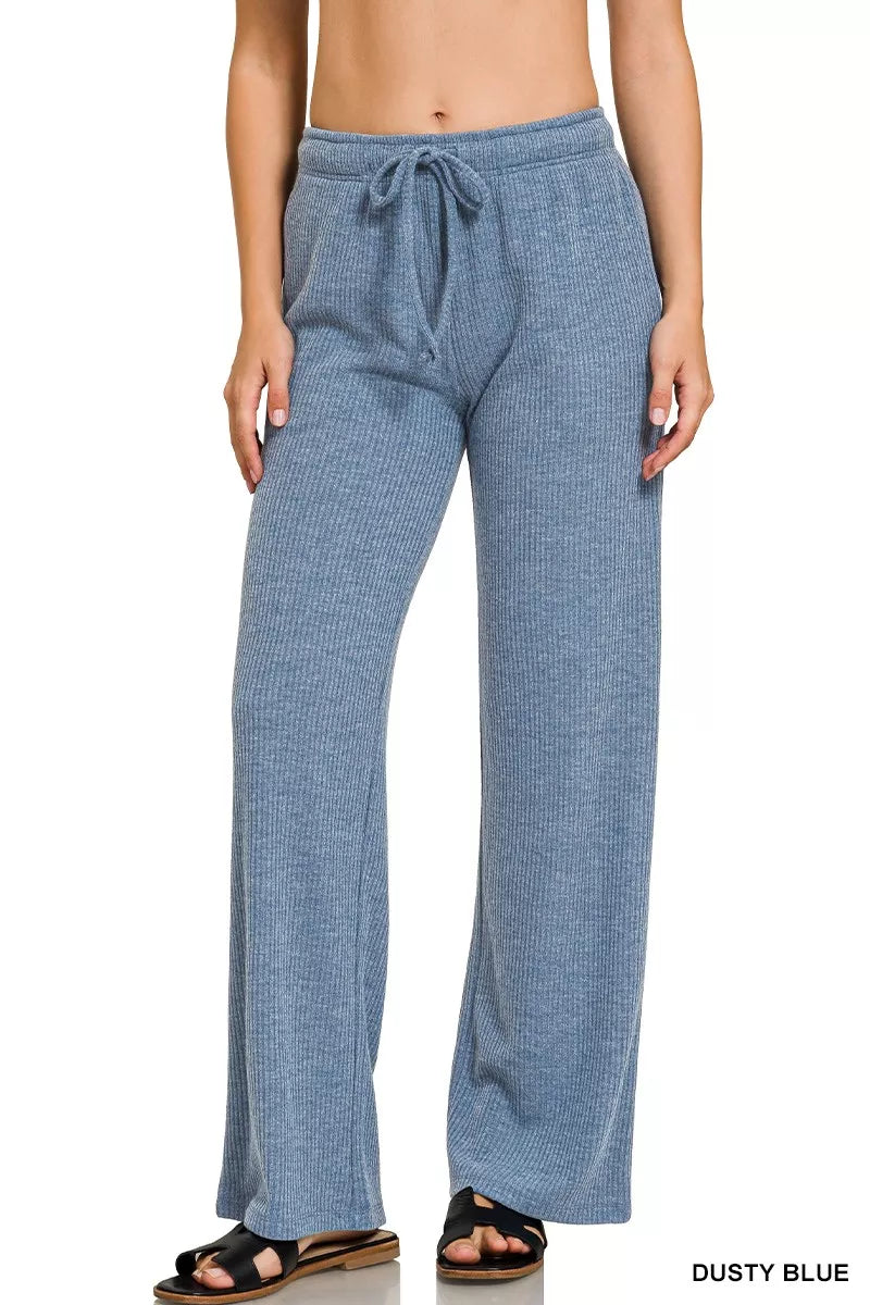 Ribbed Drawstring Lounge Pants