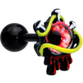 16G 1/4 Black Spiky Eyeball Halloween Cartilage Tragus Earring