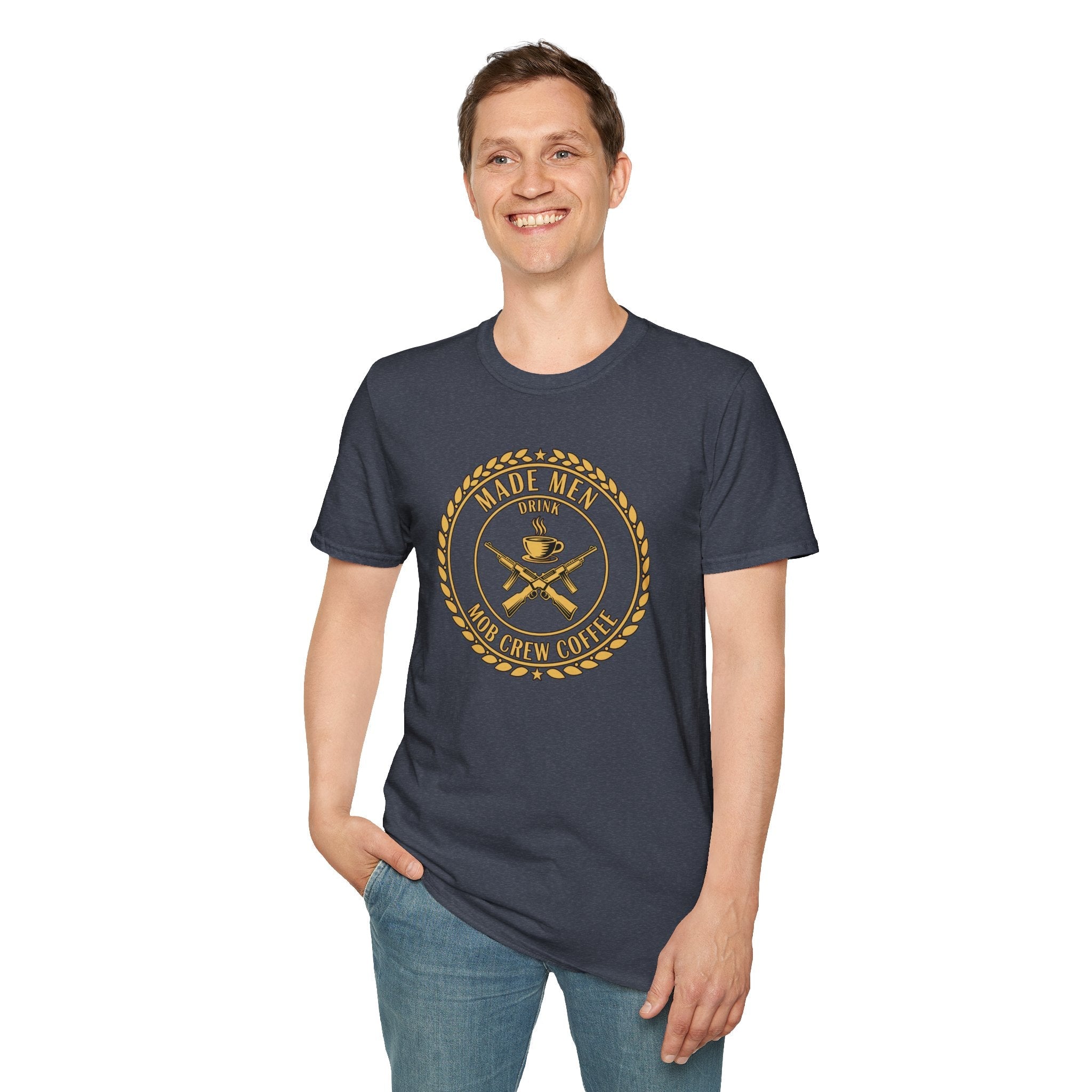 Mob Crew Made Men Drink Mob Crew Coffee T-Shirt - Perfect for Coffee Lovers