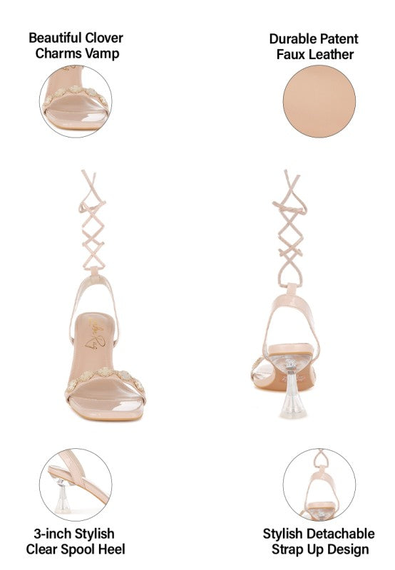 Ebina Charm Detail Spool Heels