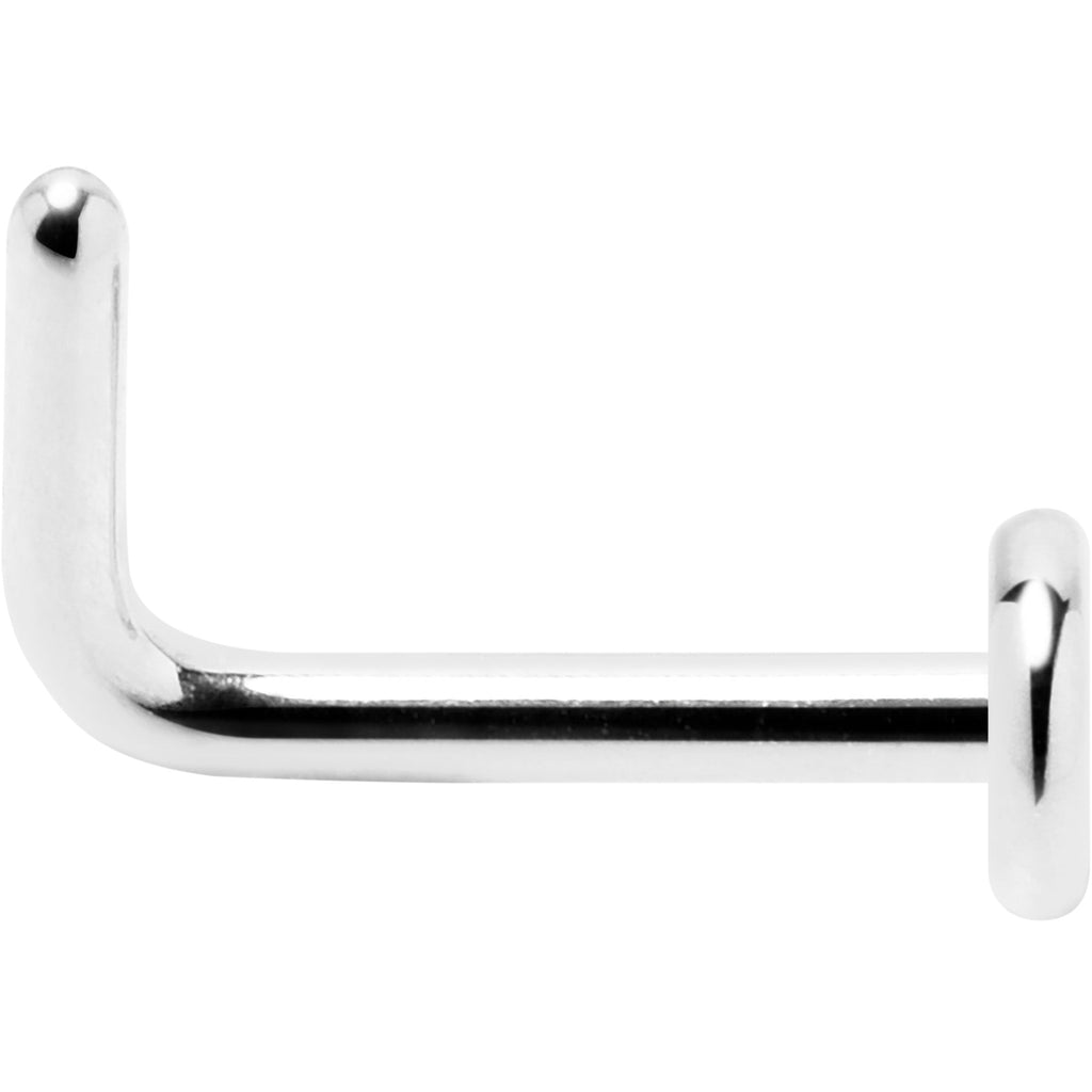 18G 1/4 ASTM F-136 Implant Grade Titanium 3mm Disc End L Shape Nose Ring
