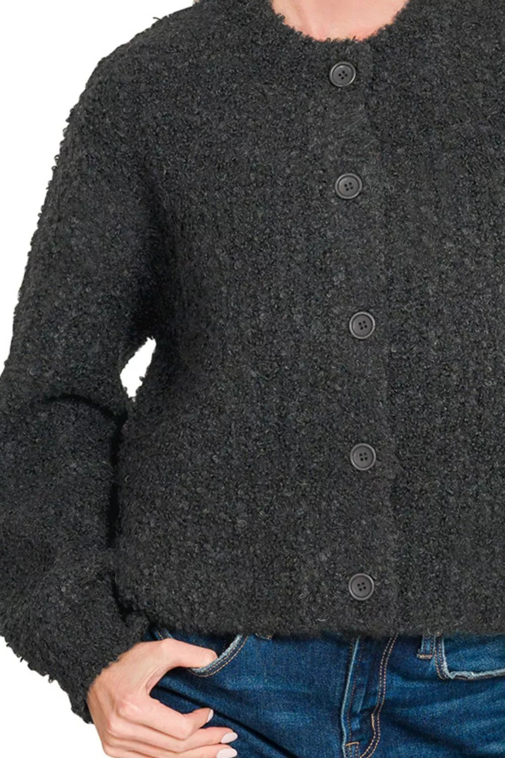 Button Down Wool Cardigan Sweater