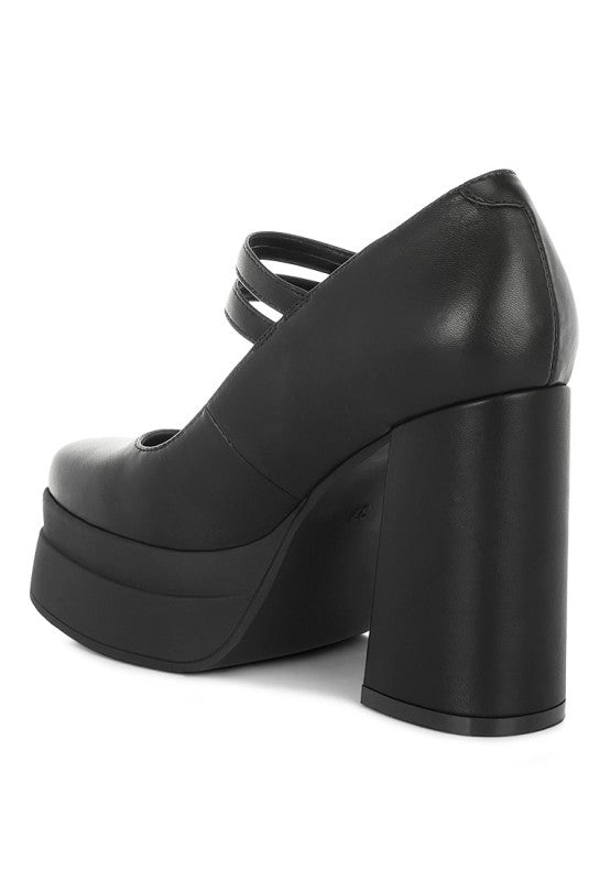 Kenny Chunky Dual Buckle Strap Heels