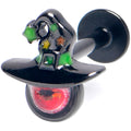 16G 5/16  Black Red Eye Witch Hat Labret Monroe Tragus