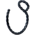 Black Twisted Stainless Steel Clip on Hoop Fake Nose Ring