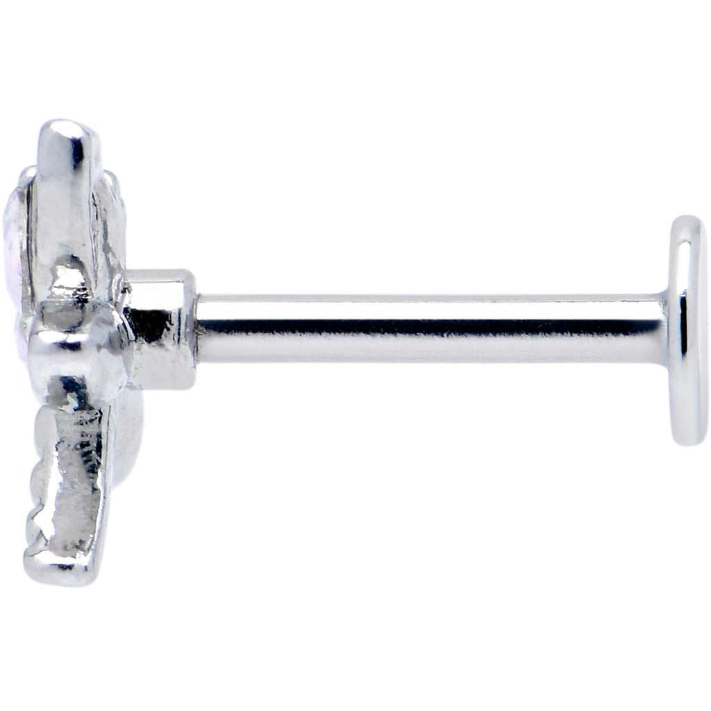 16G 5/16 Aurora CZ Gem Understated Dragonfly Labret Monroe Tragus