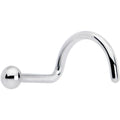 20G 1/4 ASTM F-136 Titanium Left Side Ball End Nose Screw