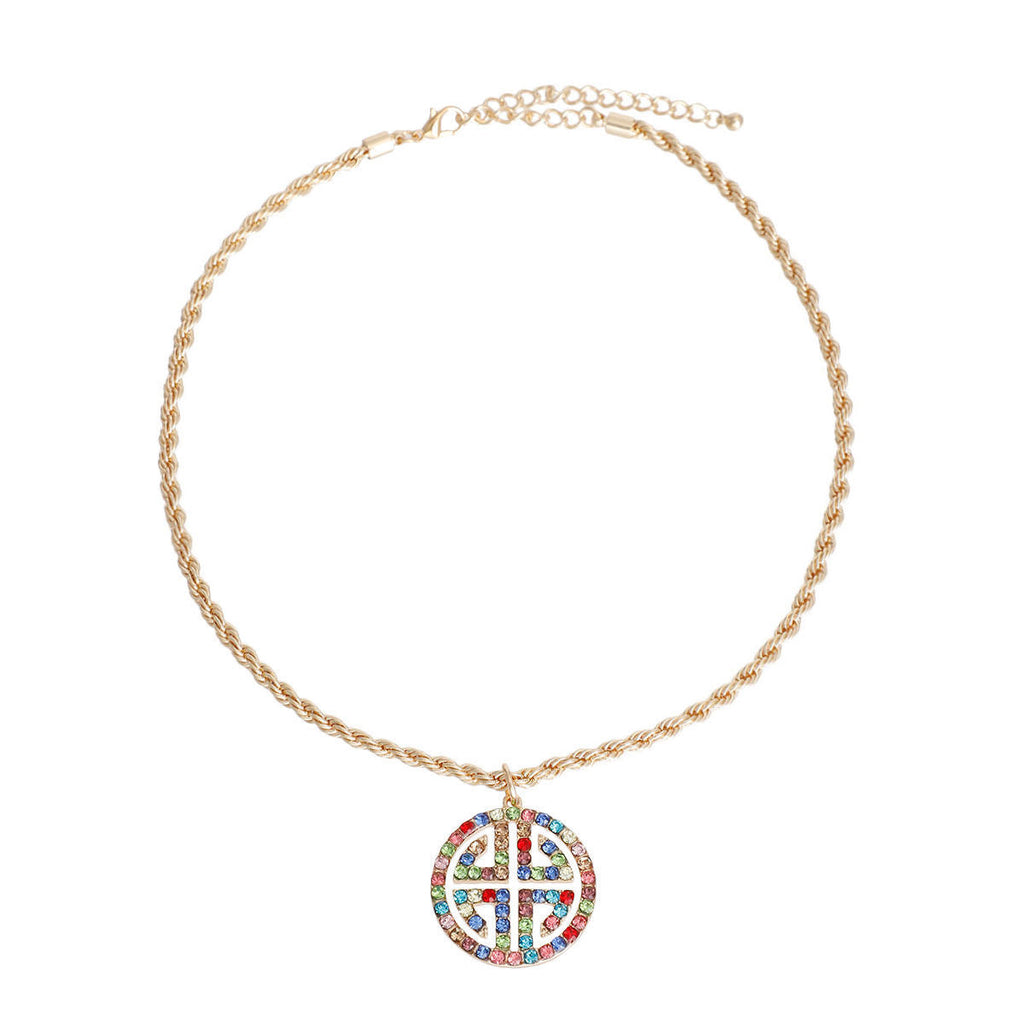 Statement Gold Twisted Chain Greek Key Necklace Stylish Layered Jewelry