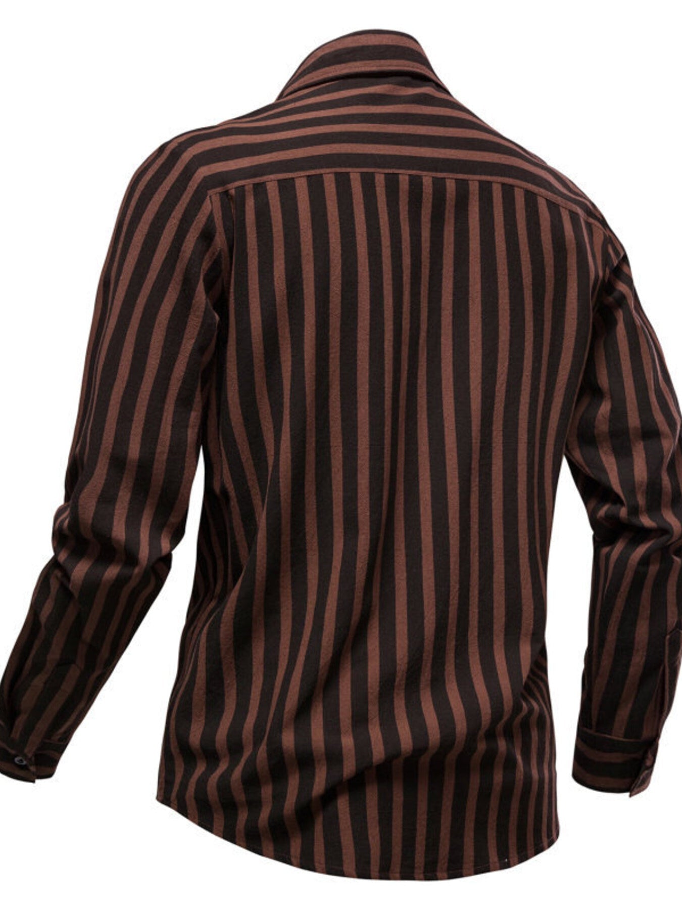 Men's Striped Casual Long Sleeve Shirt