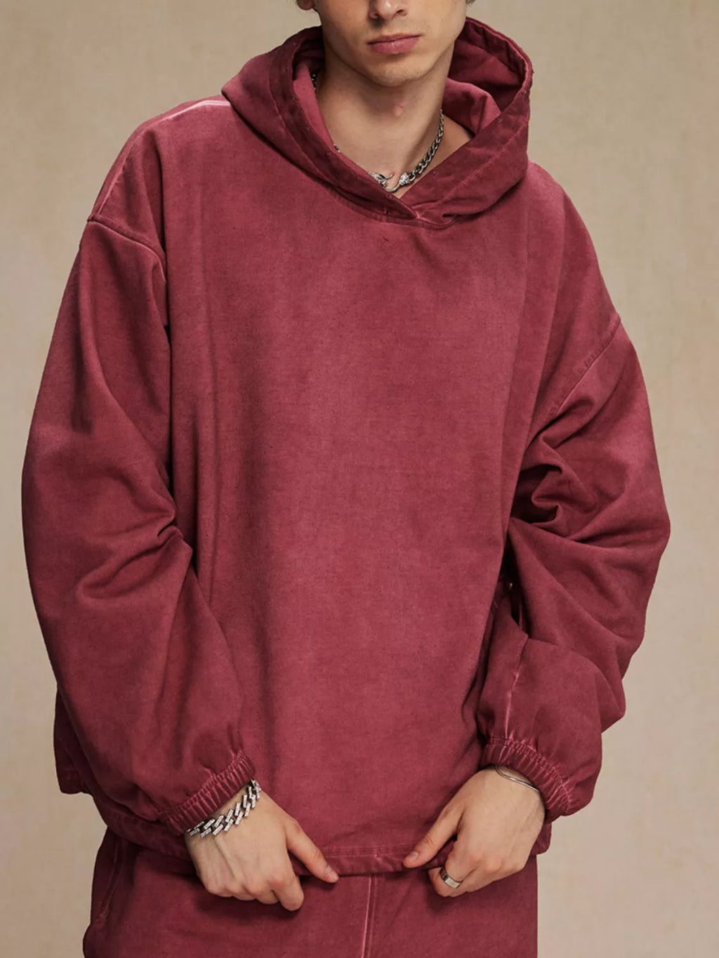 Men's Dropped Shoulder Long Sleeve Hoodie