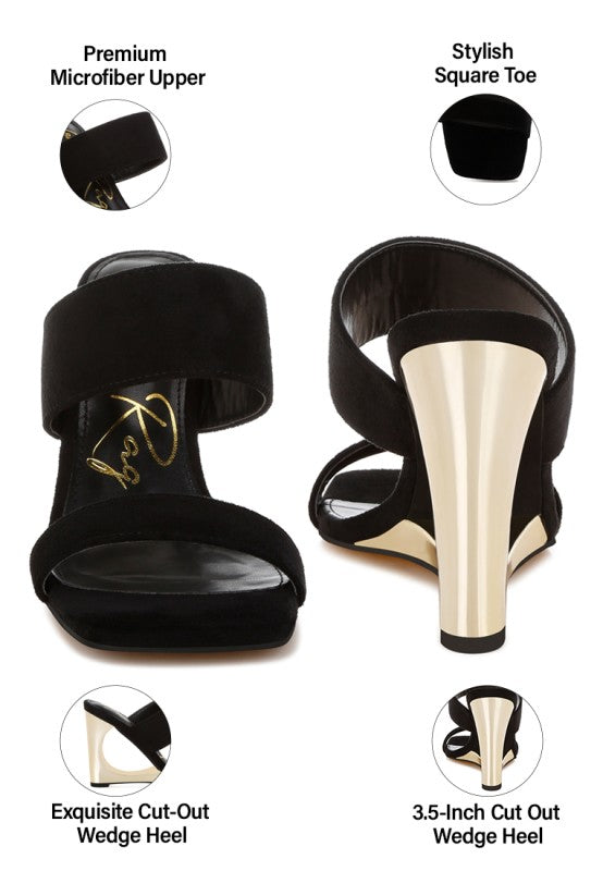 Zimeski Sculpted Wedge Slip-On Sandals