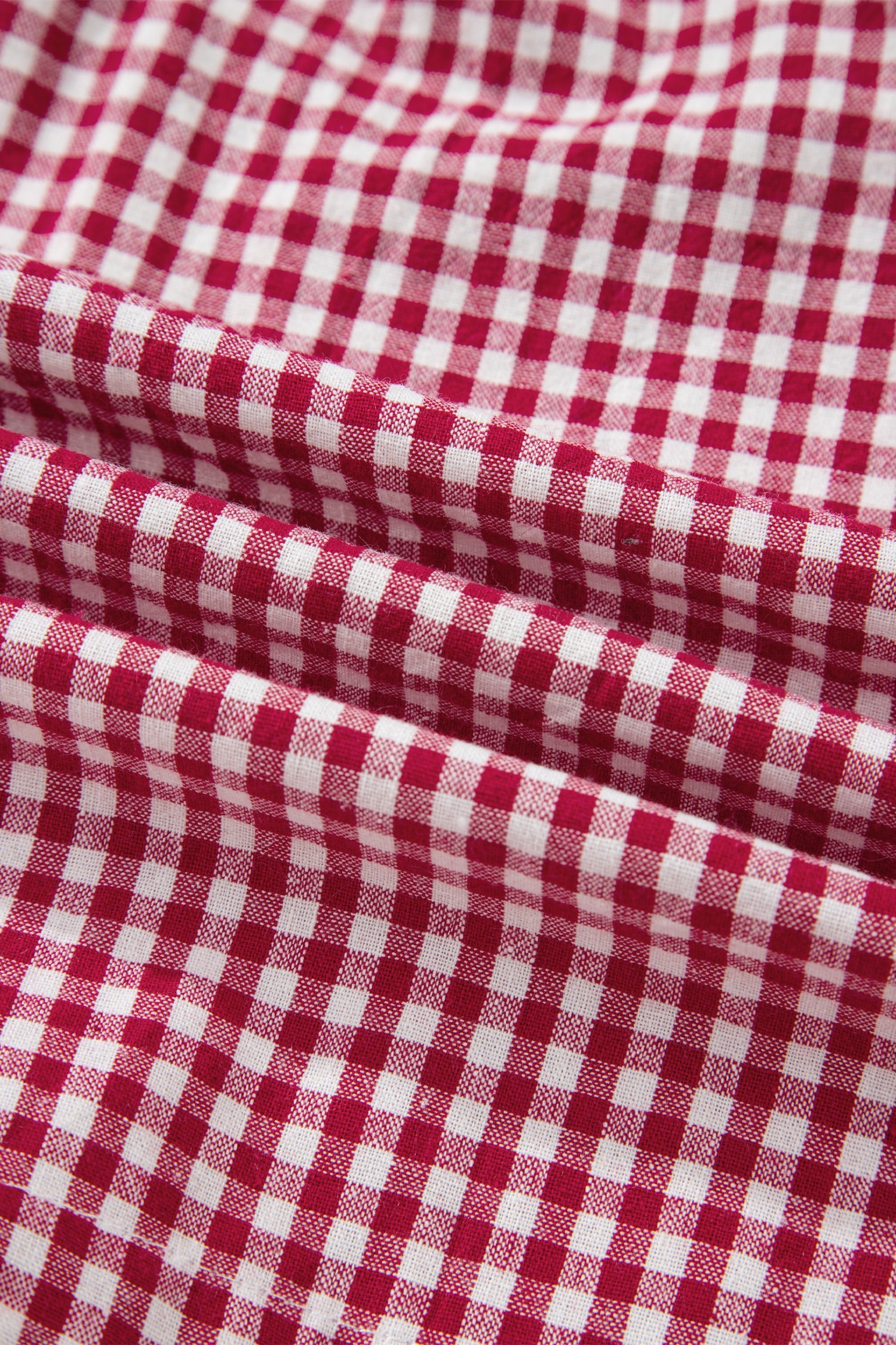 Red Contrast Trim Plaid Print Plus Size Shorts