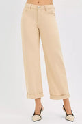Tummy Control Mid Rise Ankle Barrel Relaxed Baggy