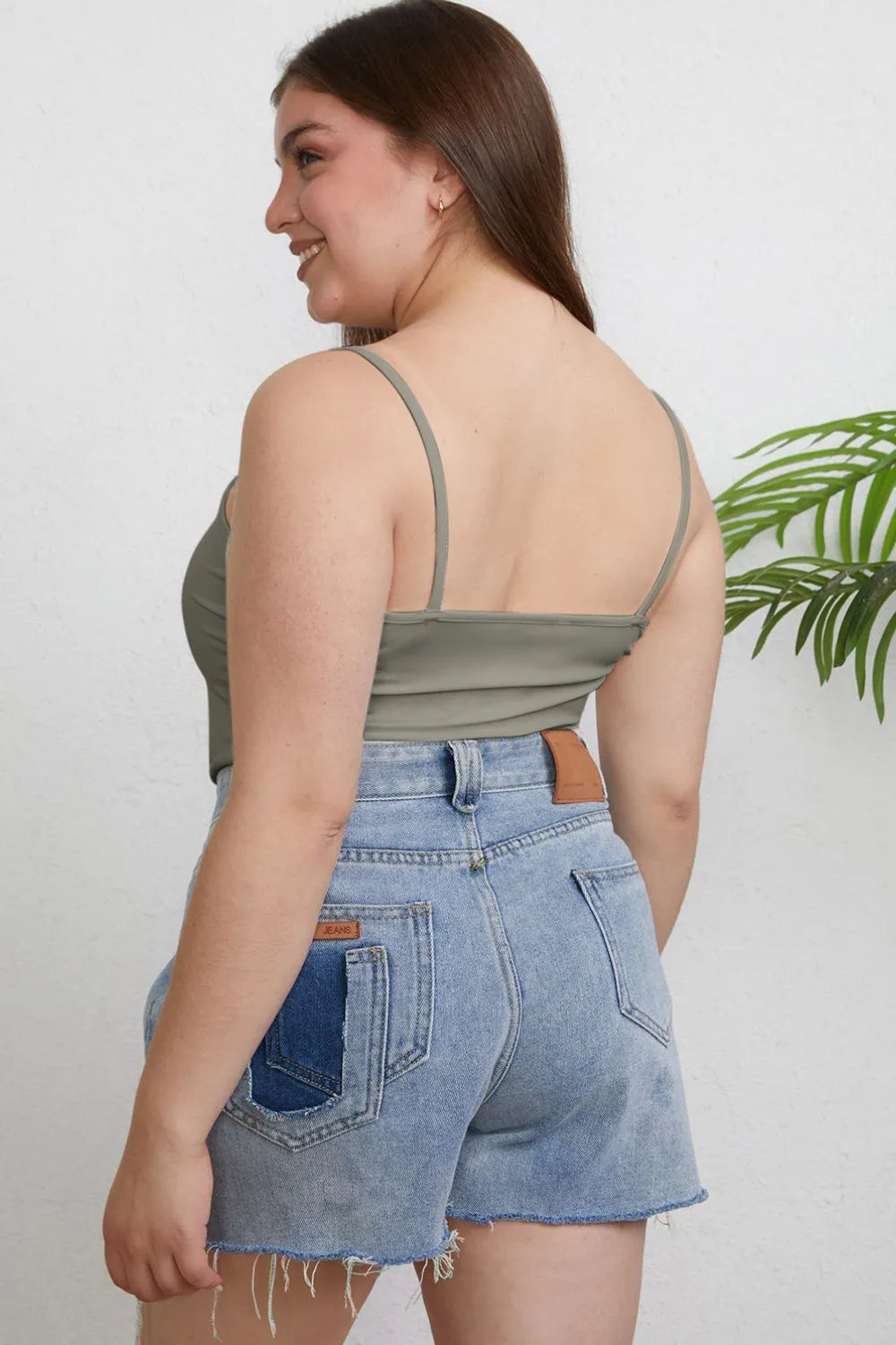 Full Size Round Neck Slim Cami Plus Size
