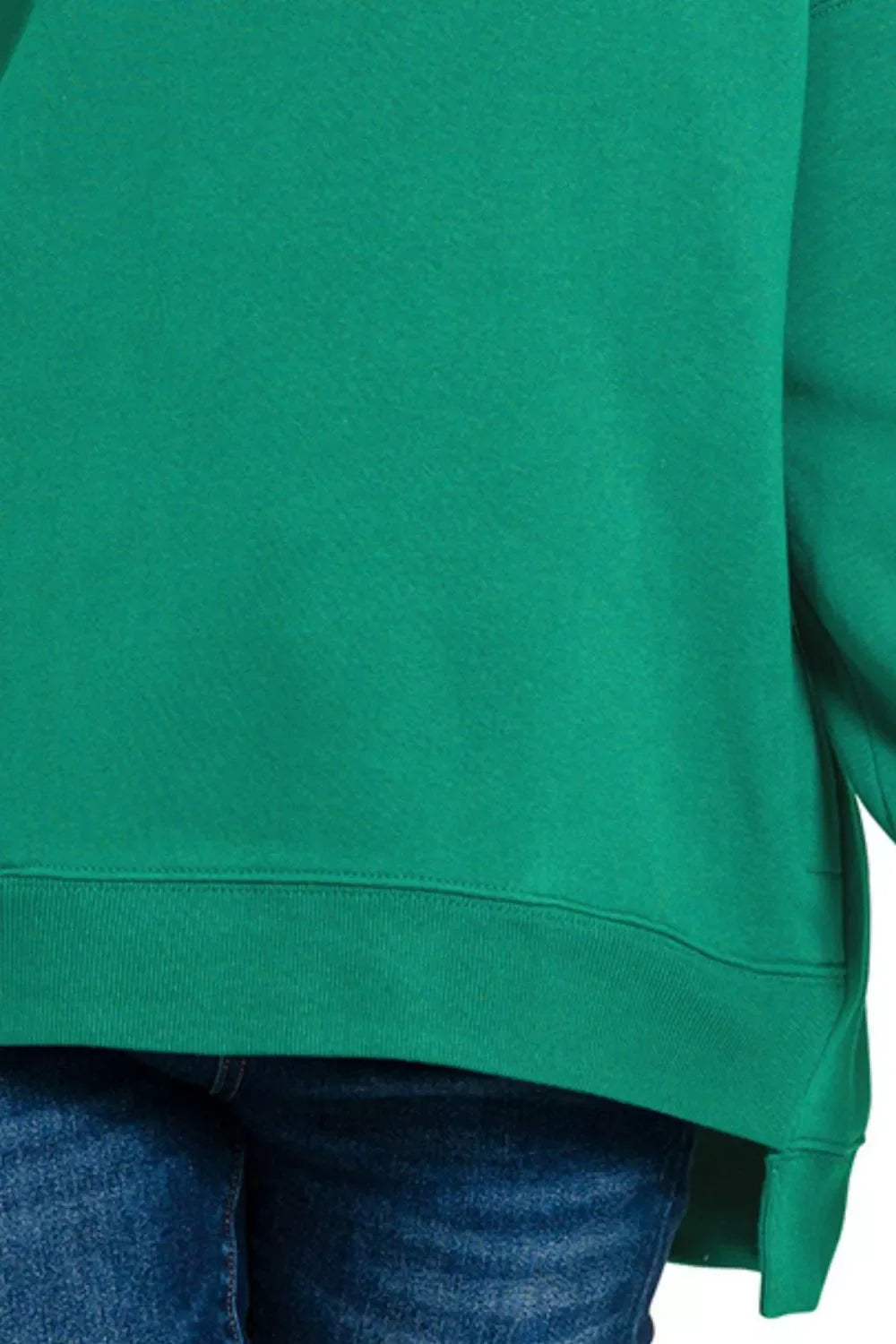 Fleece Hi-low Boyfriend Sweatshirts With Pockets