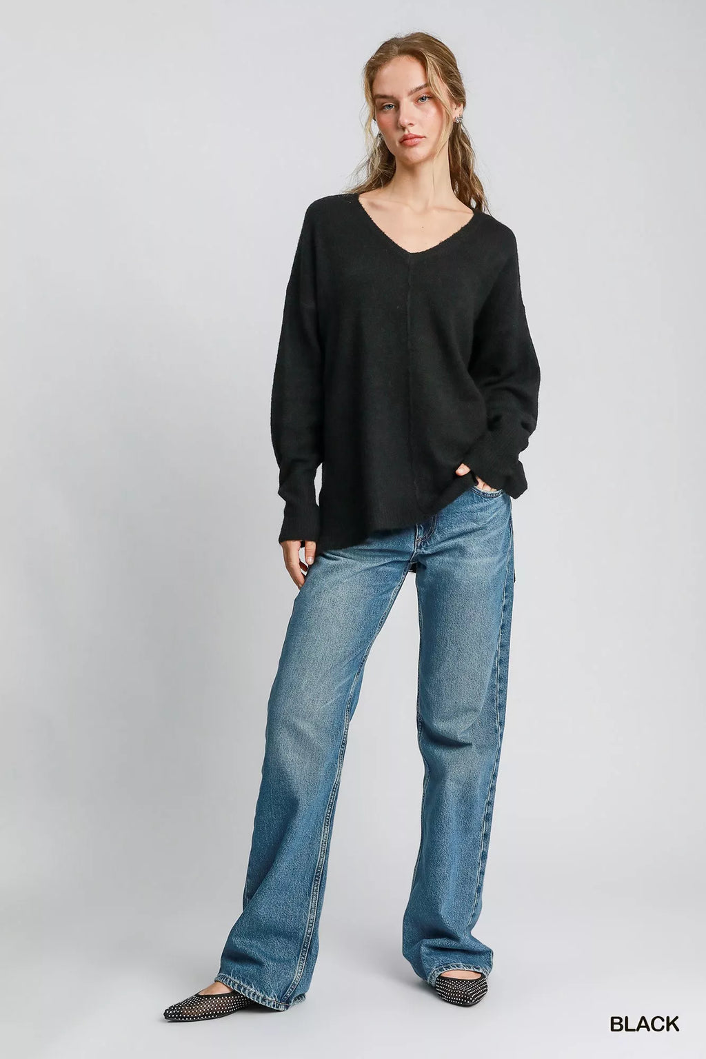 Wool Blended Pullover Sweater