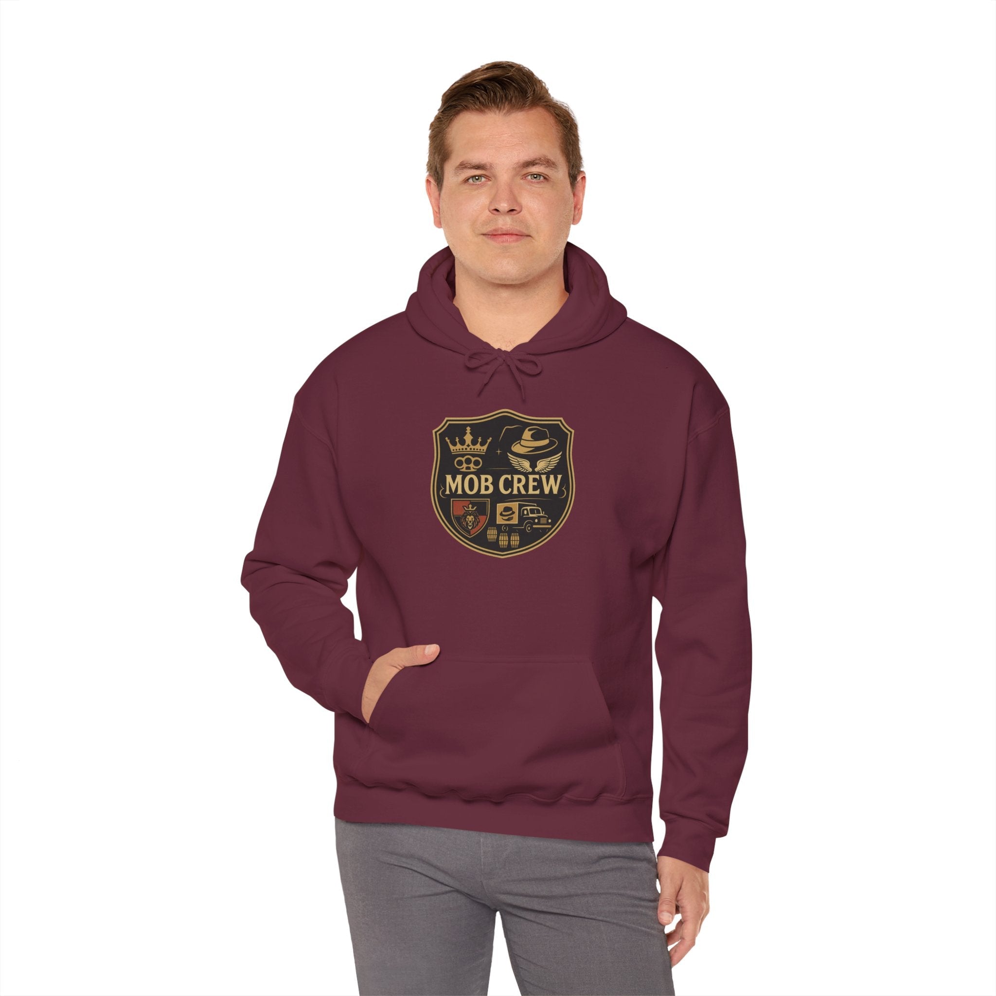 Mob Crew Hoodie – Vintage Pullover for Family Comfort
